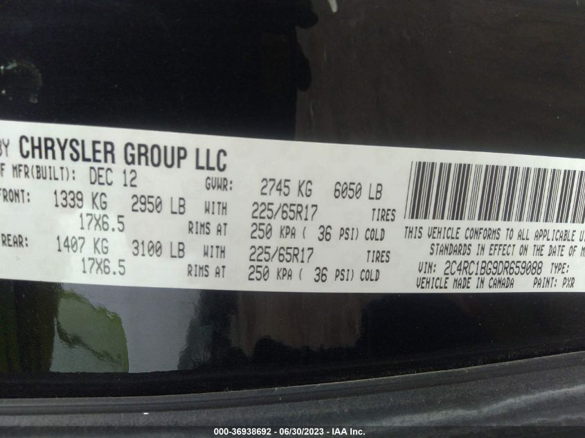 2013 CHRYSLER TOWN & COUNTRY TOURING - 2C4RC1BG9DR659088