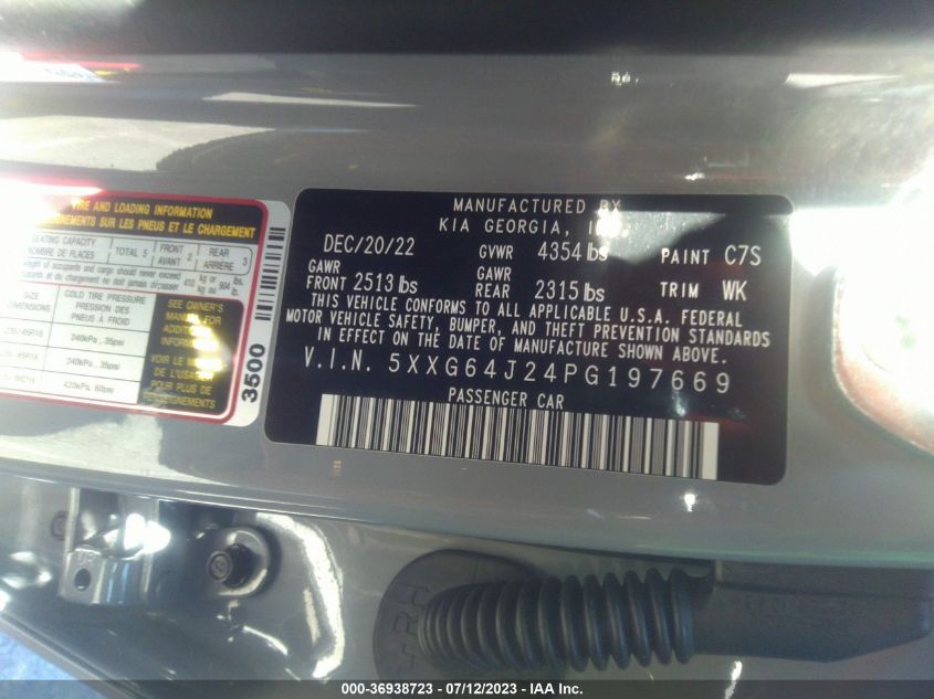 2023 KIA K5 GT-LINE - 5XXG64J24PG197669