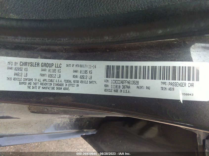 2015 CHRYSLER 200 LIMITED - 1C3CCCAB7FN613528