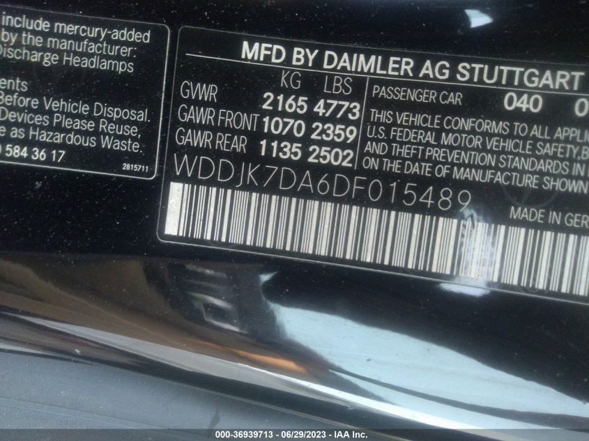 2013 MERCEDES-BENZ SL-CLASS SL 550 - WDDJK7DA6DF015489