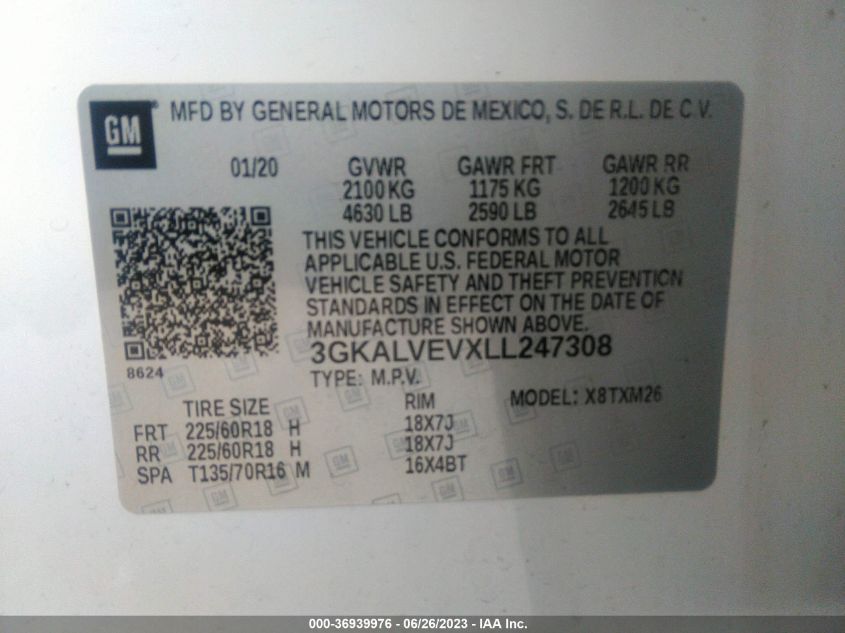 2020 GMC TERRAIN SLT - 3GKALVEVXLL247308