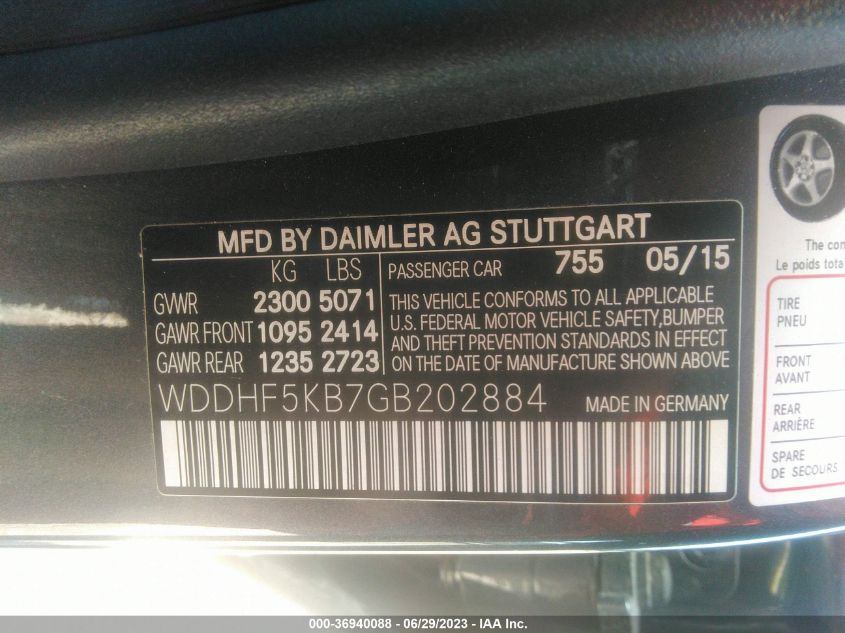 2016 MERCEDES-BENZ E-CLASS E 350 - WDDHF5KB7GB202884