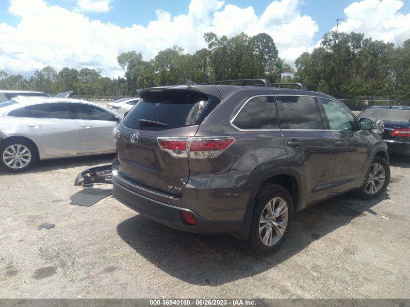 2016 TOYOTA HIGHLANDER LE - 5TDBKRFH0GS236692