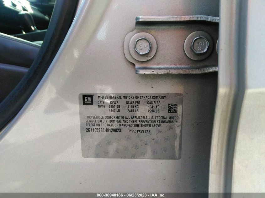 2017 CHEVROLET IMPALA LT - 2G1105S33H9129823