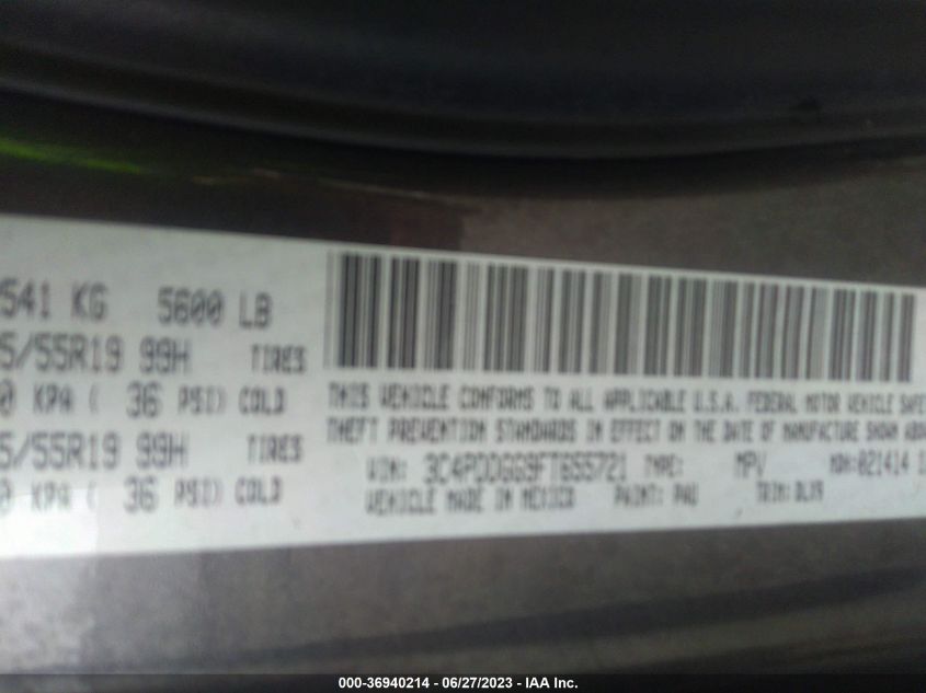 2015 DODGE JOURNEY CROSSROAD - 3C4PDDGG9FT655721