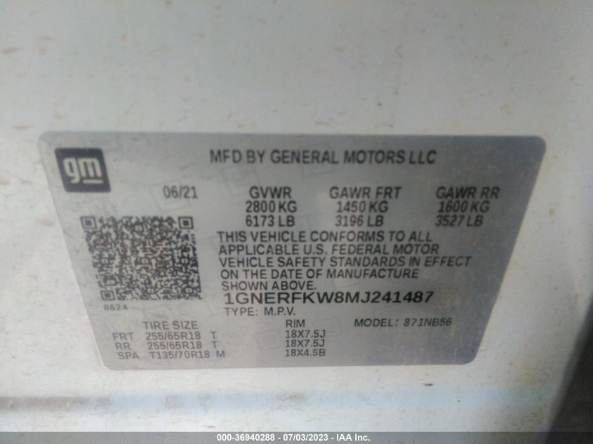 2021 CHEVROLET TRAVERSE LS - 1GNERFKW8MJ241487