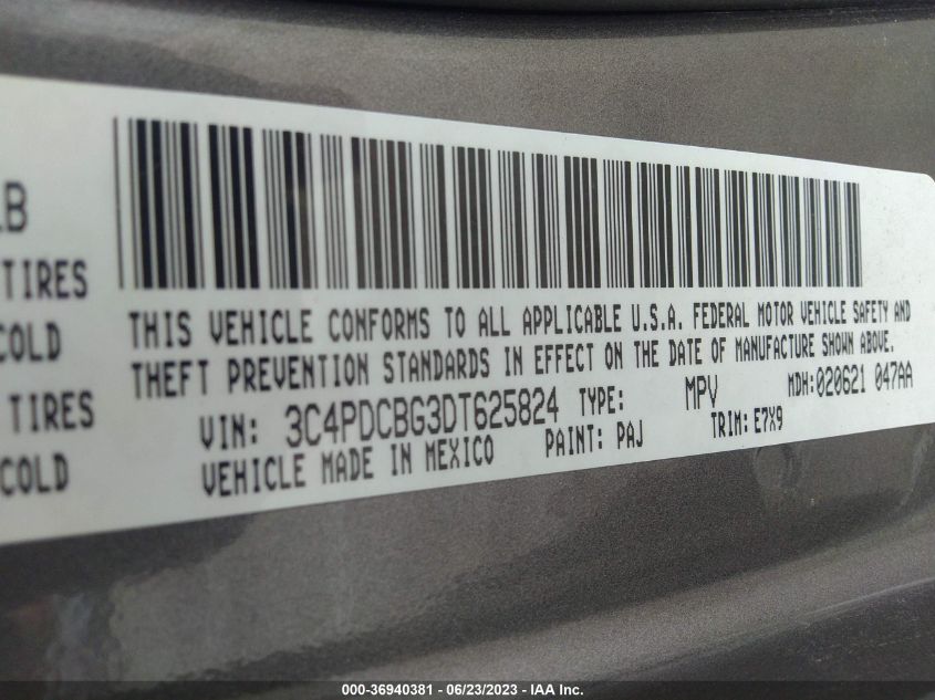 2013 DODGE JOURNEY SXT - 3C4PDCBG3DT625824