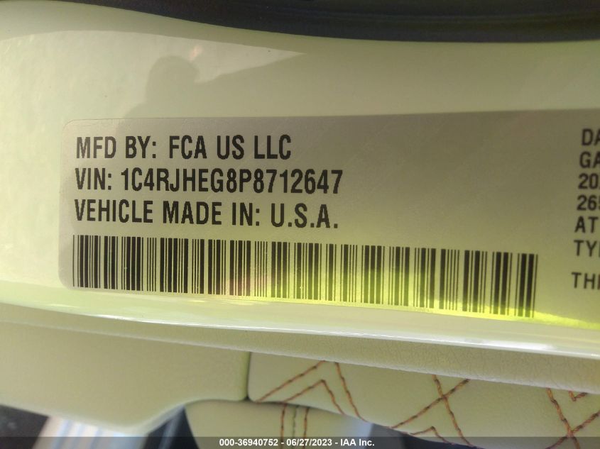 2023 JEEP GRAND CHEROKEE SUMMIT/SUMMIT RESERVE - 1C4RJHEG8P8712647