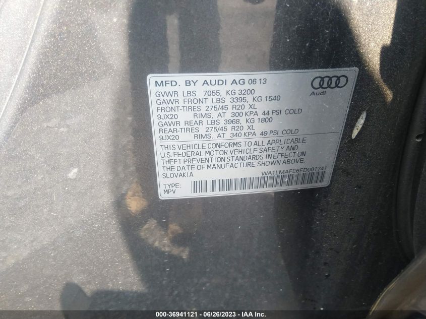 2014 AUDI Q7 3.0L TDI PREMIUM PLUS - WA1LMAFE6ED001741