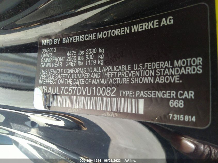 2013 BMW 1 SERIES 128I WBAUL7C57DVU10082