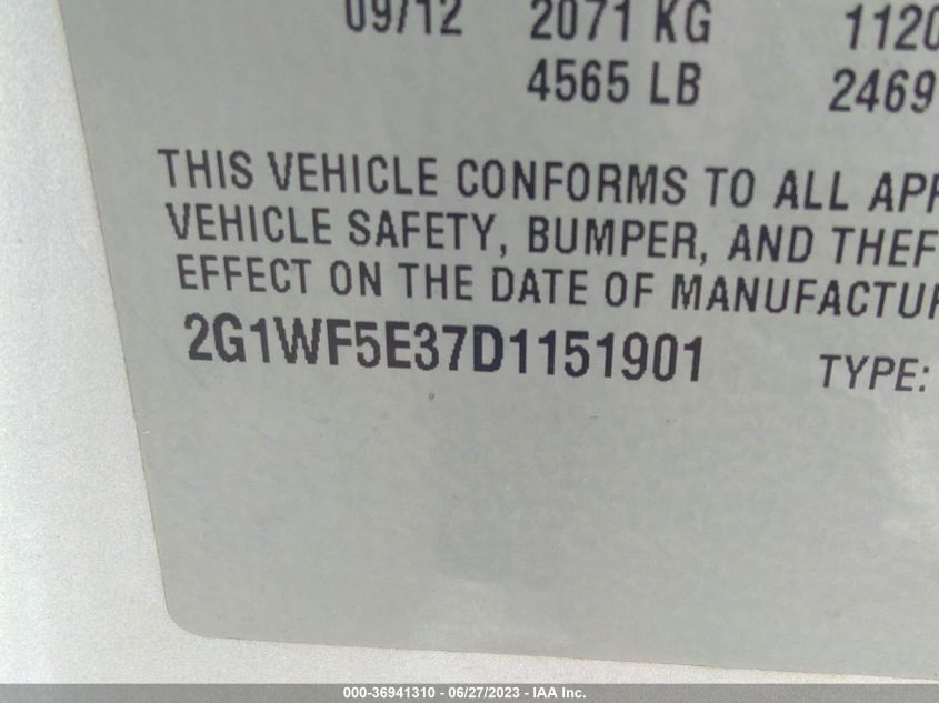 2013 CHEVROLET IMPALA LS - 2G1WF5E37D1151901