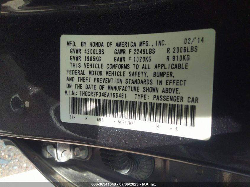 2014 HONDA ACCORD SEDAN LX - 1HGCR2F34EA166461