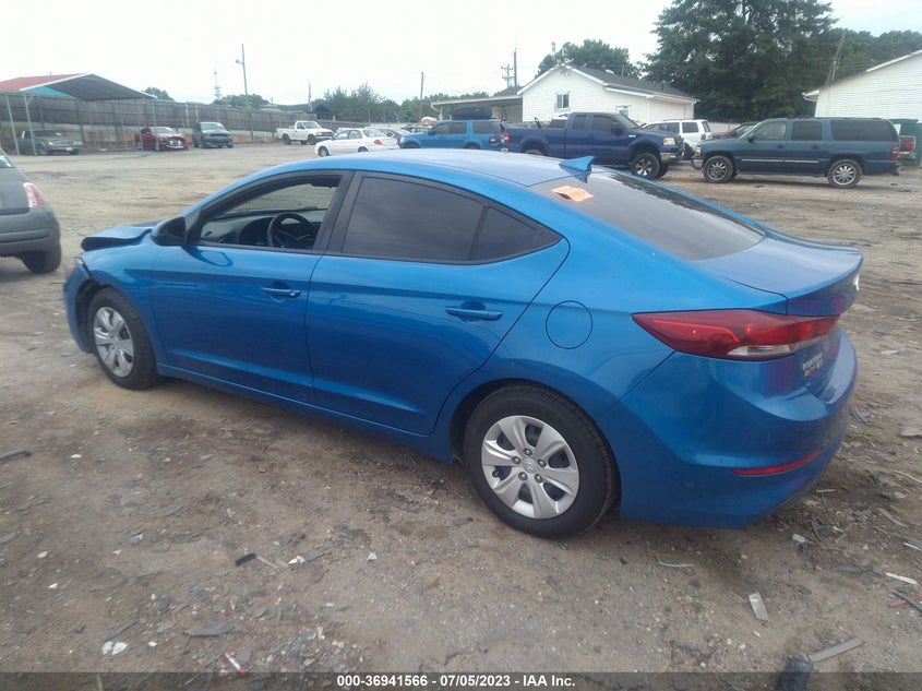 VIN KMHD74LF3HU114885 2017 HYUNDAI ELANTRA SE