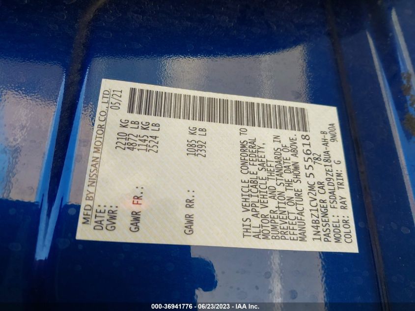 2021 NISSAN LEAF SV PLUS - 1N4BZ1CV2MC555618