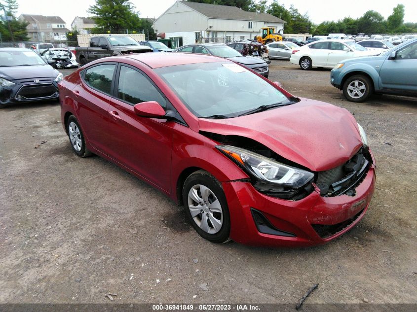 2016 HYUNDAI ELANTRA SE - 5NPDH4AE2GH774887