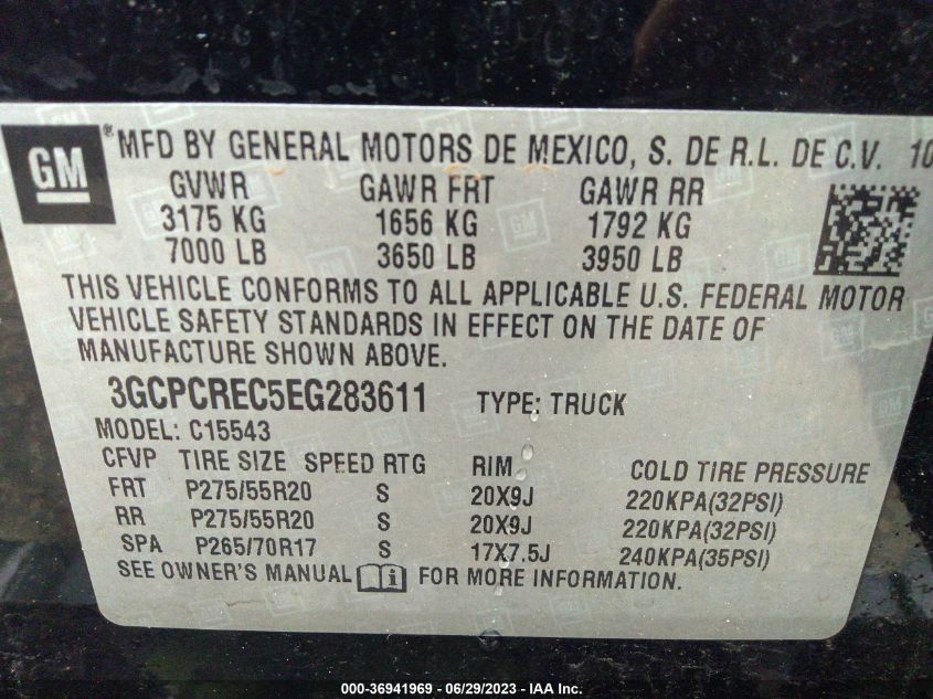 2014 CHEVROLET SILVERADO 1500 LT - 3GCPCREC5EG283611