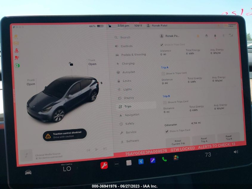 2023 TESLA MODEL Y LONG RANGE - 7SAYGDEE3PA069576