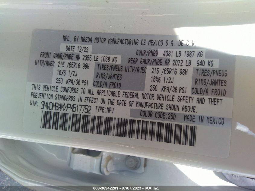 2023 MAZDA CX-30 2.5 S - 3MVDMBAMXPM517752