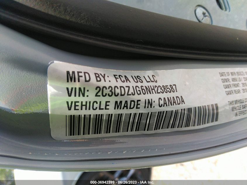 2022 DODGE CHALLENGER GT - 2C3CDZJG6NH238587
