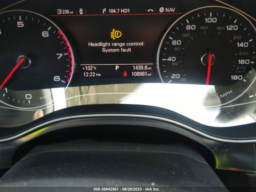 2013 AUDI A6 PREMIUM PLUS - WAUDFAFC0DN104050