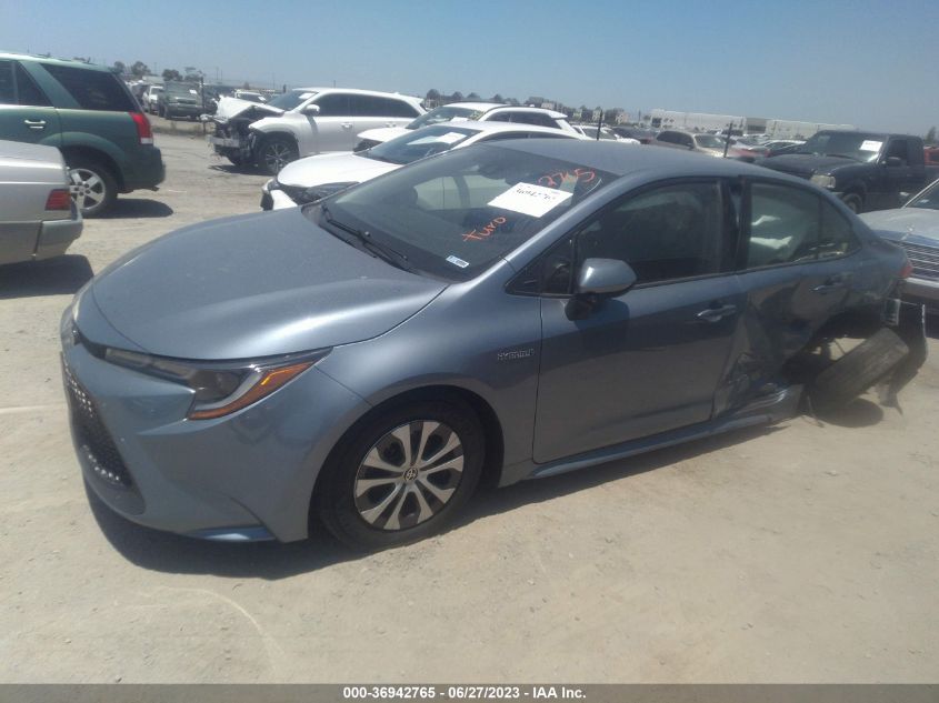 2021 TOYOTA COROLLA HYBRID LE - JTDEAMDE2MJ012604