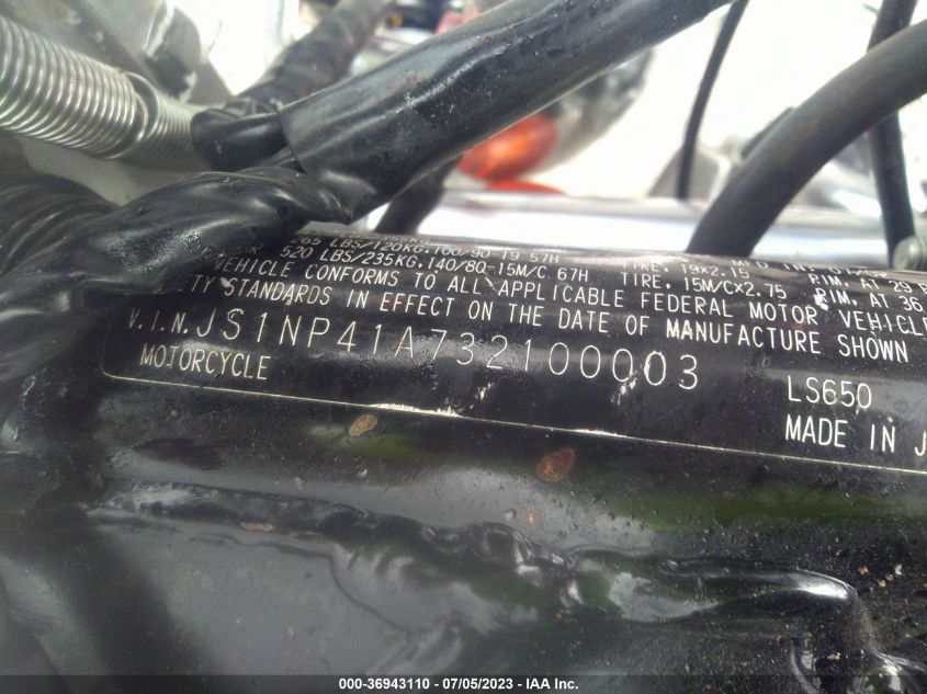 2003 SUZUKI LS650 P - JS1NP41A732100003