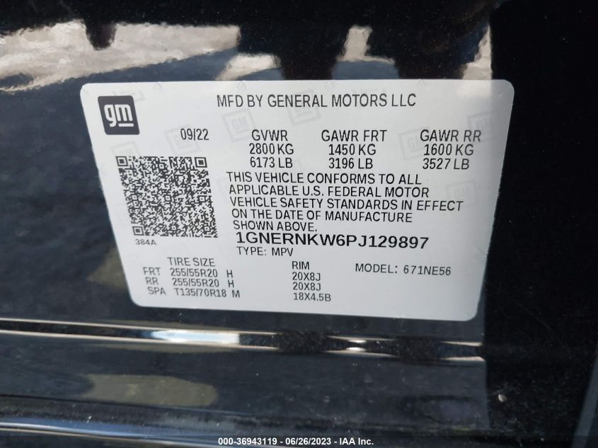 2023 CHEVROLET TRAVERSE HIGH COUNTRY - 1GNERNKW6PJ129897