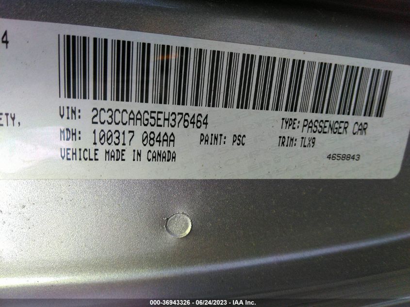 2014 CHRYSLER 300 - 2C3CCAAG5EH376464