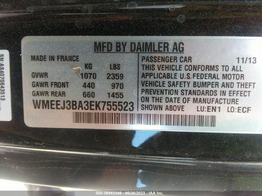 2014 SMART FORTWO PURE/PASSION - WMEEJ3BA3EK755523