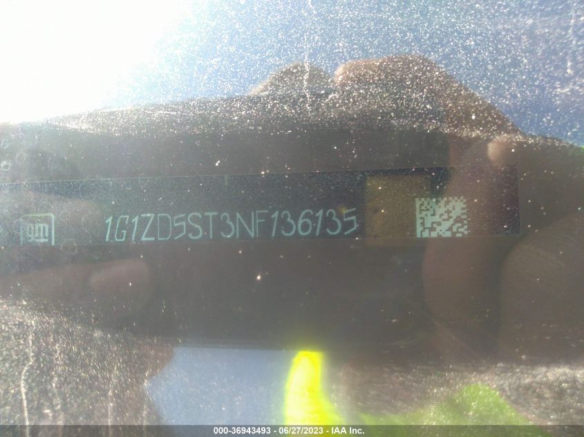 2022 CHEVROLET MALIBU LT - 1G1ZD5ST3NF136135