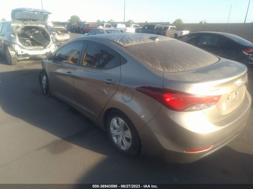 2016 HYUNDAI ELANTRA SE - 5NPDH4AE6GH799405