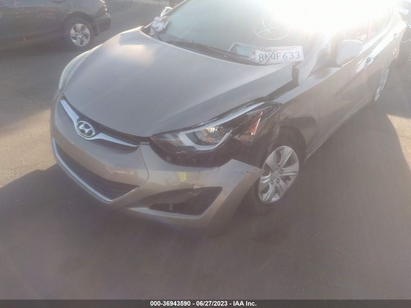 2016 HYUNDAI ELANTRA SE - 5NPDH4AE6GH799405