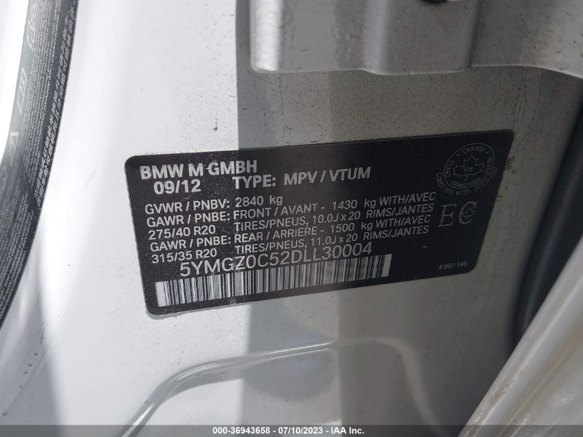 2013 BMW X6 M - 5YMGZ0C52DLL30004