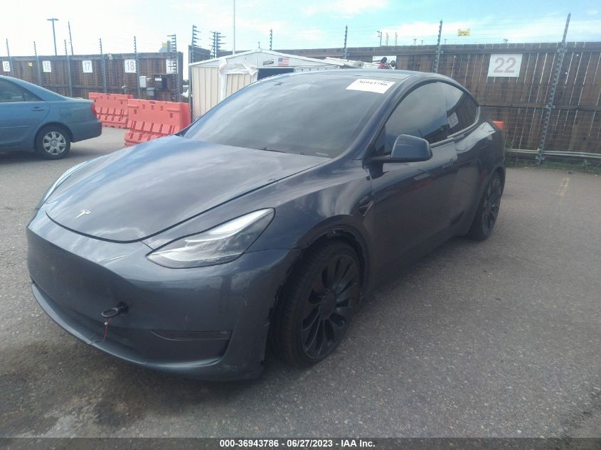 2022 TESLA MODEL Y - 7SAYGDEF9NF543216