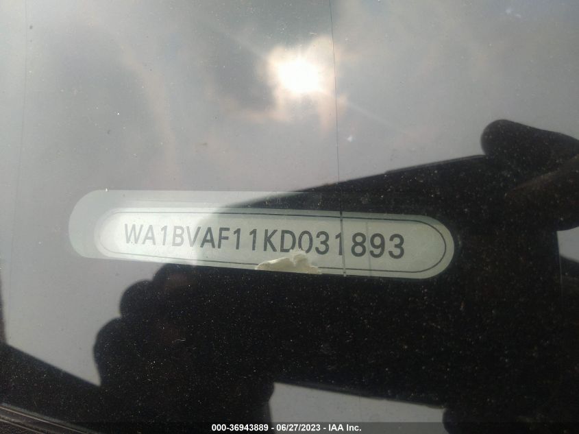 2019 AUDI Q8 PREMIUM PLUS - WA1BVAF11KD031893