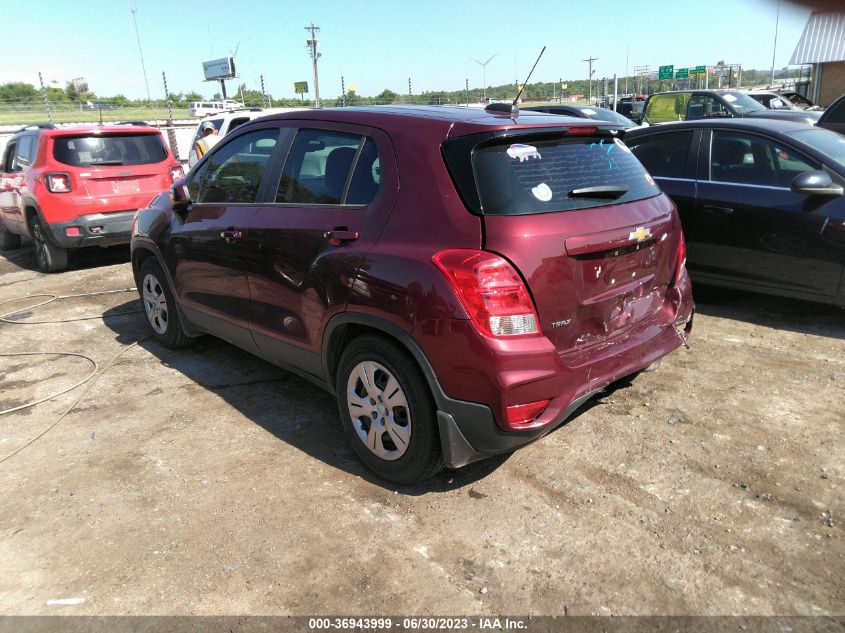 2017 CHEVROLET TRAX LS - 3GNCJKSB7HL225963