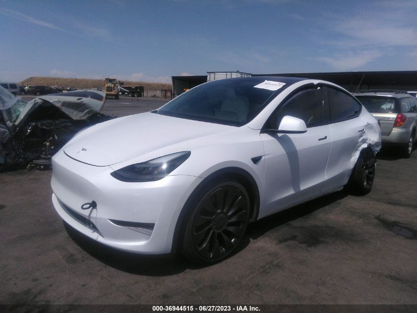 2022 TESLA MODEL Y PERFORMANCE - 7SAYGDEF1NF389827