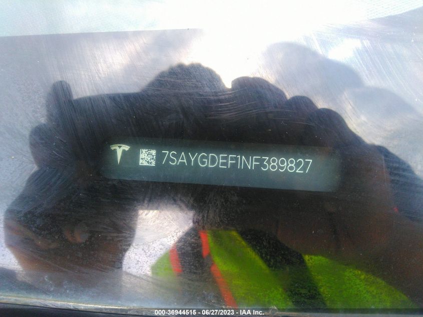 2022 TESLA MODEL Y PERFORMANCE - 7SAYGDEF1NF389827