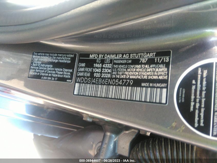 2014 MERCEDES-BENZ CLA-CLASS CLA 250 - WDDSJ4EB6EN054779