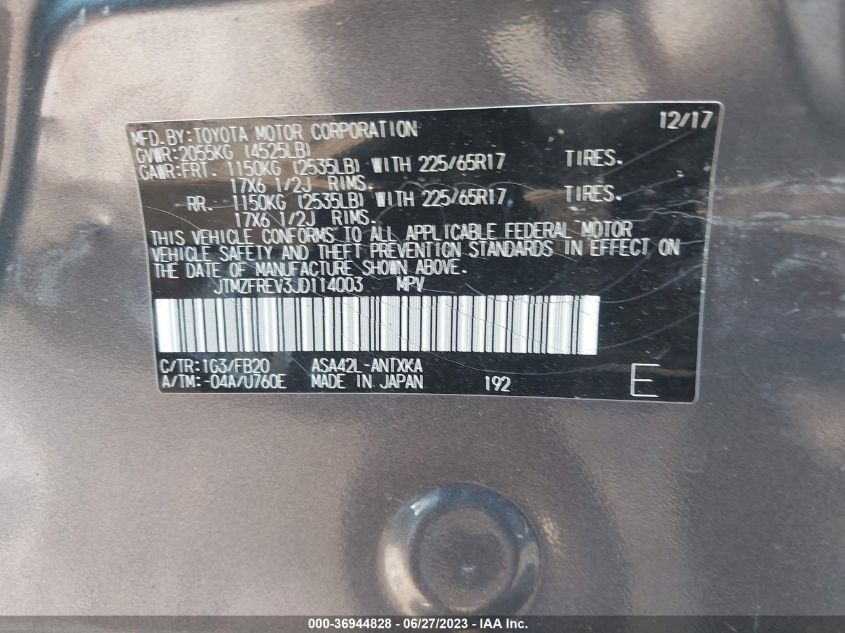 2018 TOYOTA RAV4 LE - JTMZFREV3JD114003