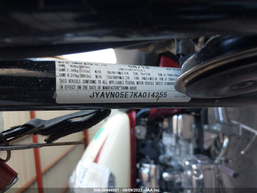 2019 YAMAHA XVS950 CU/CUC - JYAVN05E7KA014255