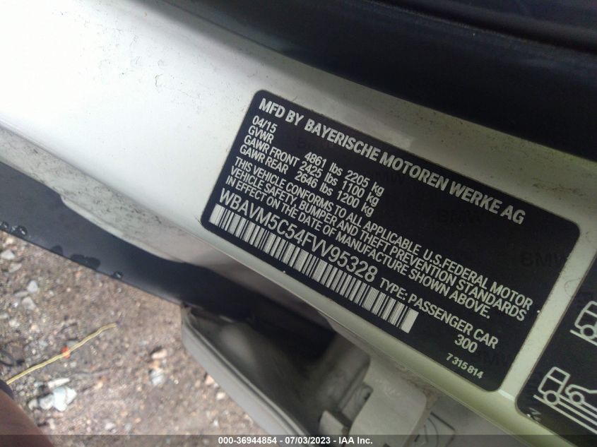 2015 BMW X1 XDRIVE35I - WBAVM5C54FVV95328