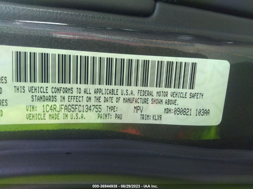 2015 JEEP GRAND CHEROKEE ALTITUDE - 1C4RJFAG5FC134755
