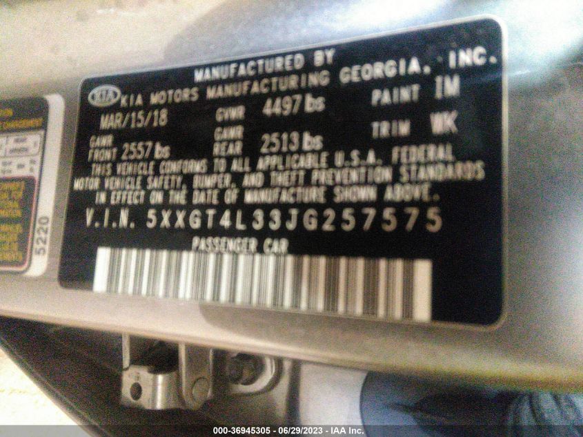 2018 KIA OPTIMA LX - 5XXGT4L33JG257575