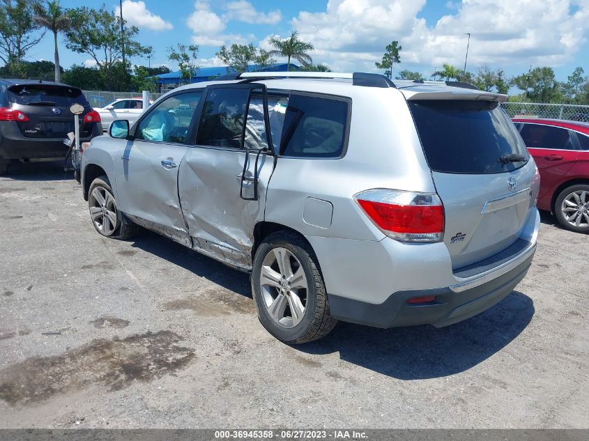 2013 TOYOTA HIGHLANDER LIMITED - 5TDDK3EH1DS267629