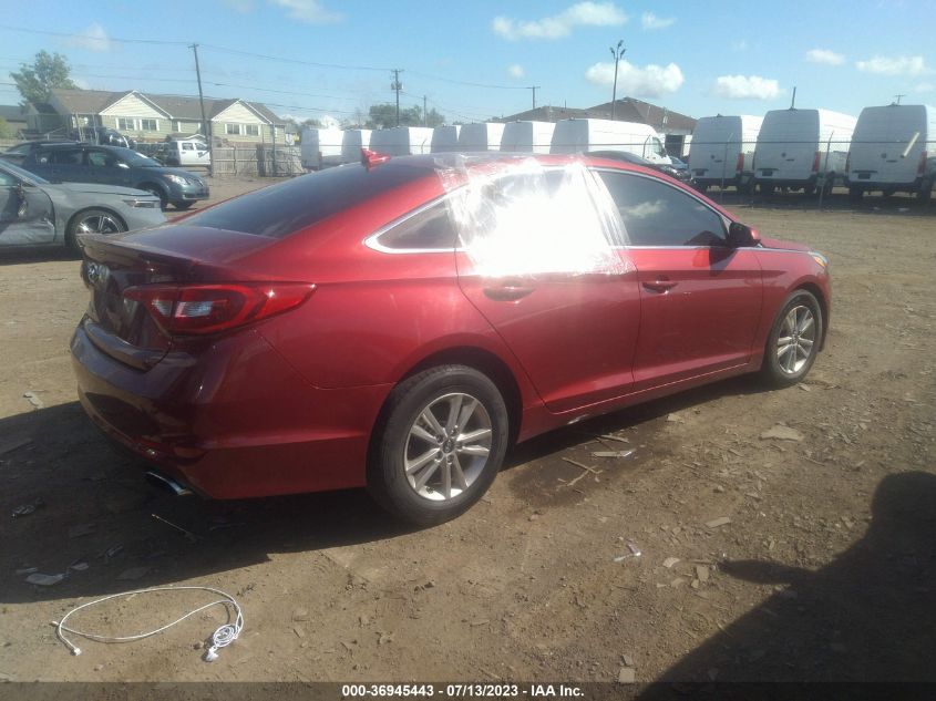 2015 HYUNDAI SONATA 2.4L SE - 5NPE24AF2FH024631