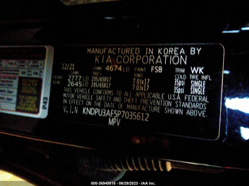 2023 KIA SPORTAGE LX - KNDPU3AF5P7035612