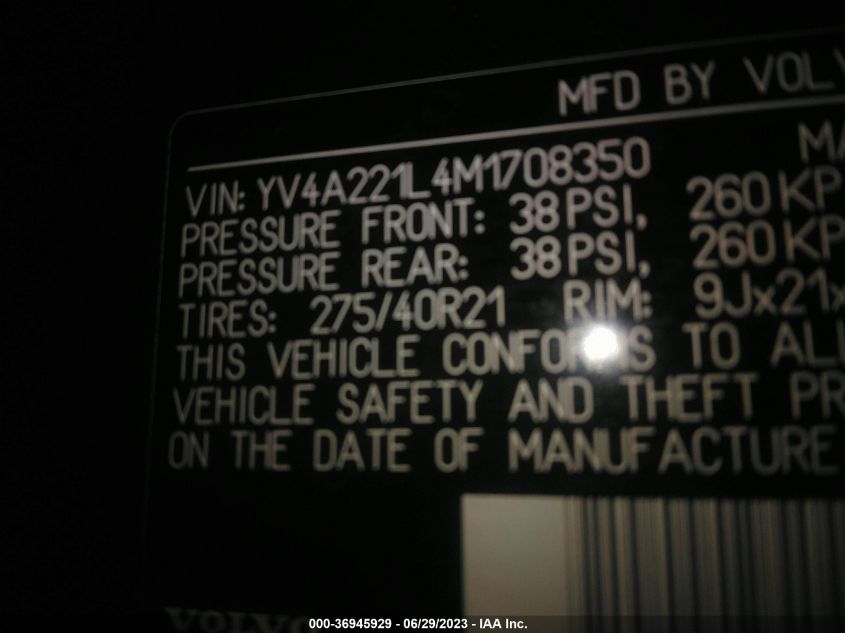 2021 VOLVO XC90 INSCRIPTION - YV4A221L4M1708350
