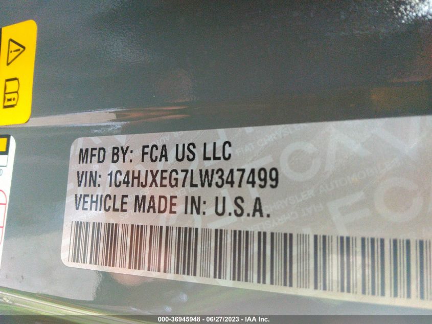 2020 JEEP WRANGLER UNLIMITED SAHARA ALTITUDE - 1C4HJXEG7LW347499