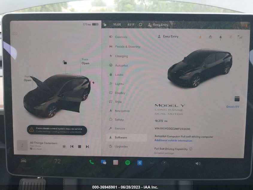 2021 TESLA MODEL Y LONG RANGE - 5YJYGDEE2MF233430